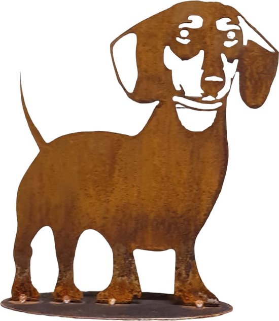 Dream- Garden Statue de Garden Takkie le teckel poil court 28x 25cm