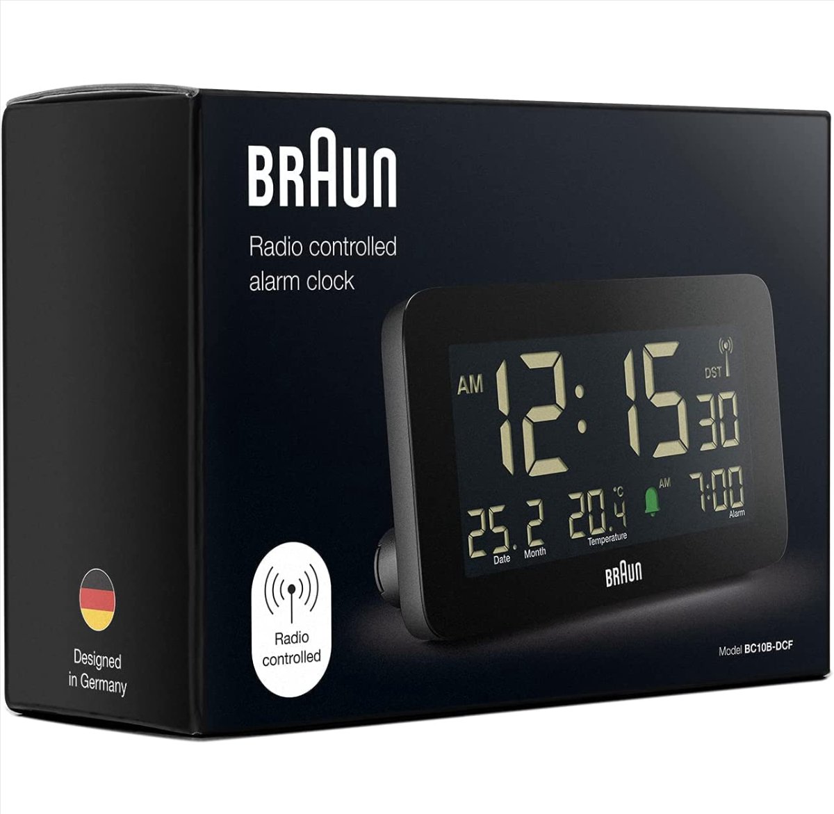 Braun BC10B-DCF - Wekker - Digitaal - Radiogestuurde tijdsaanduiding -  Zwart | bol.com