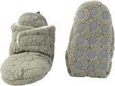 Lodger Chaussons de bébé Fleece - Slipper Folklore - 100% Fleece - Taille 0- 3M - Fermeture velcro - Chaussons qui restent en place - Vert