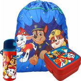 Paw Patrol lunch box set pour enfants - 3 pièces - rouge/bleu - sac de sport/sac d'école inclus