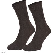 Sokken Met Bamboe & Wol Mix 6-Pack - Bruin - Maat 35-38 - Ideale Sokken Voor Fijne Warme En Droge Voeten - Dames / Heren