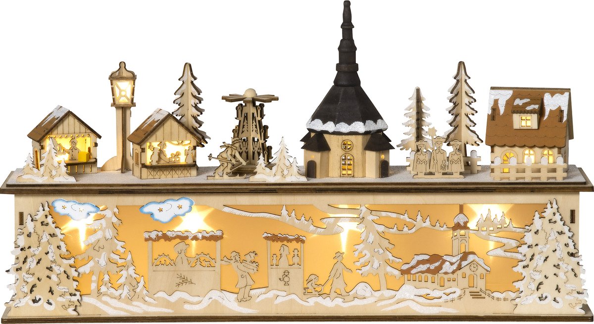 HOMCOM Kerstdorp met LED-verlichting 830-516V00 – foto 8