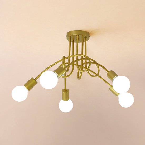 Plafonnier Moderne, Lampe de plafond rétro, Industriel Lustre Suspension  E27,Lampe de Plafond Vintage, Plafonnier E27 pour Salon Chambre Cuisine  Café