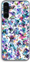 Case Company® - Hoesje geschikt voor Samsung Galaxy A14 hoesje - Hibiscus Flowers - Soft Cover Telefoonhoesje - Bescherming aan alle Kanten en Schermrand