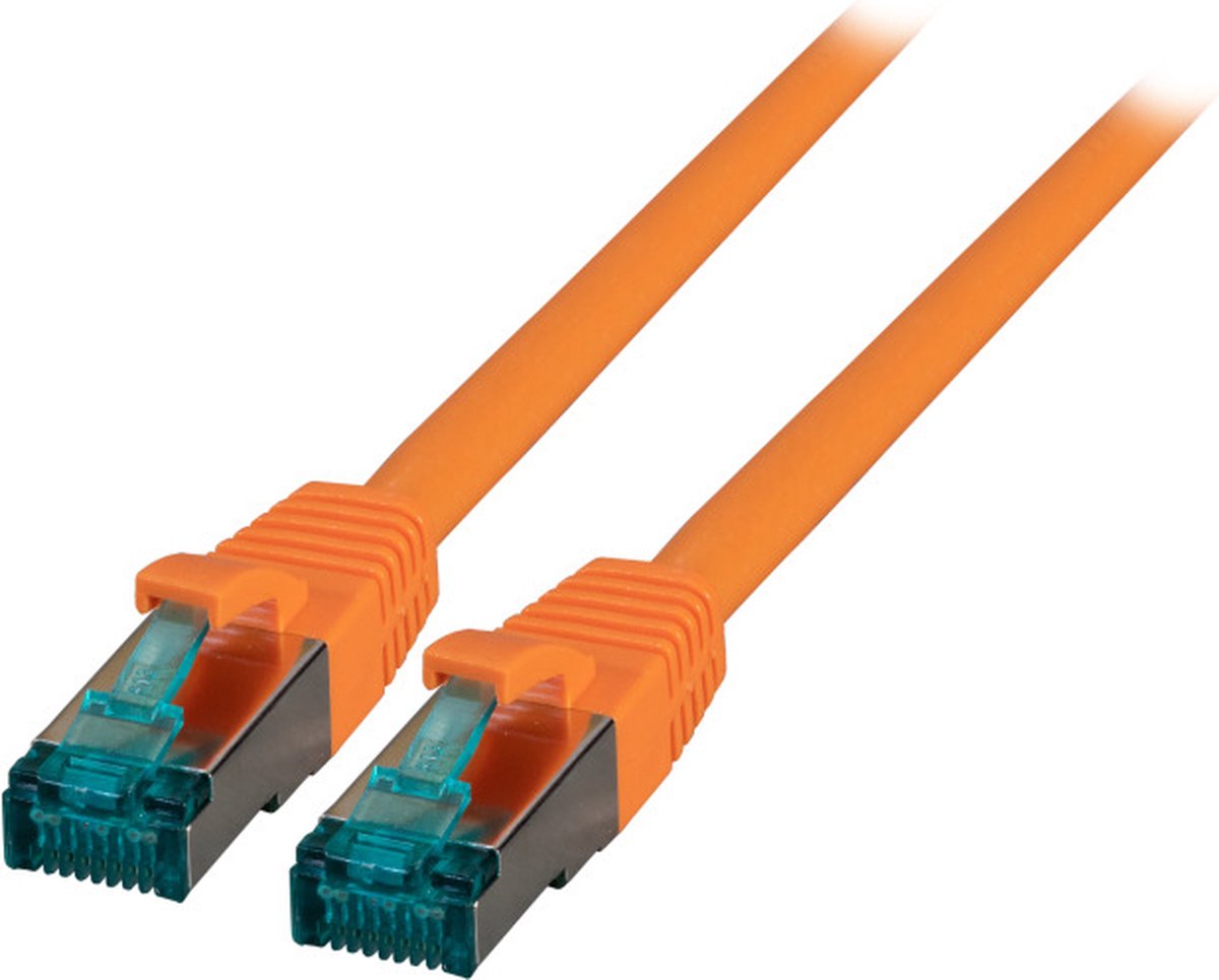 CAT6a sFTP kabel 0.25 meter Oranje