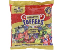 Walkers Toffees assorted toffees and chocolate eclairs - Zak 750 gram