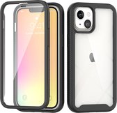iMoshion Hoesje Geschikt voor iPhone 13 Hoesje - iMoshion 360° Full Protective Case - Zwart / Transparant