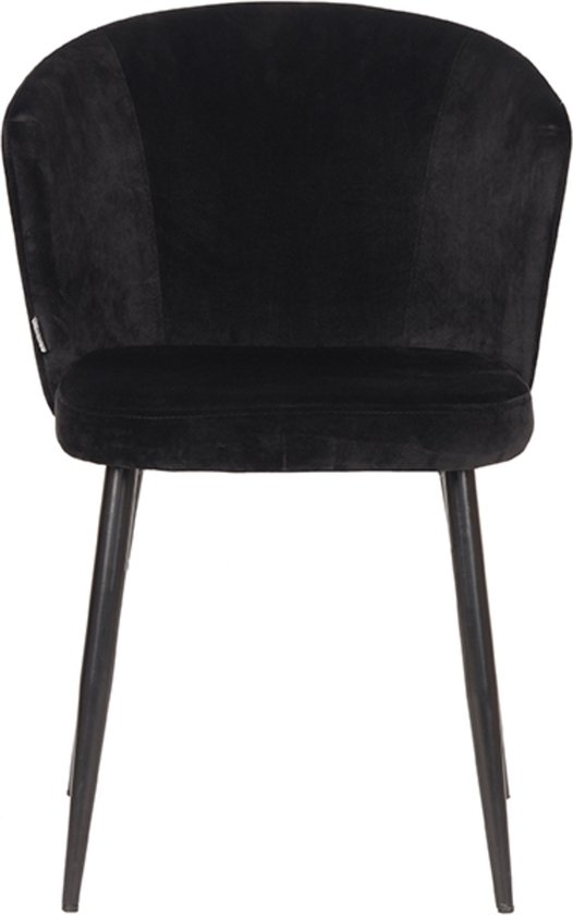 LABEL51 Chaise de salle à manger Wave - Zwart - Velours