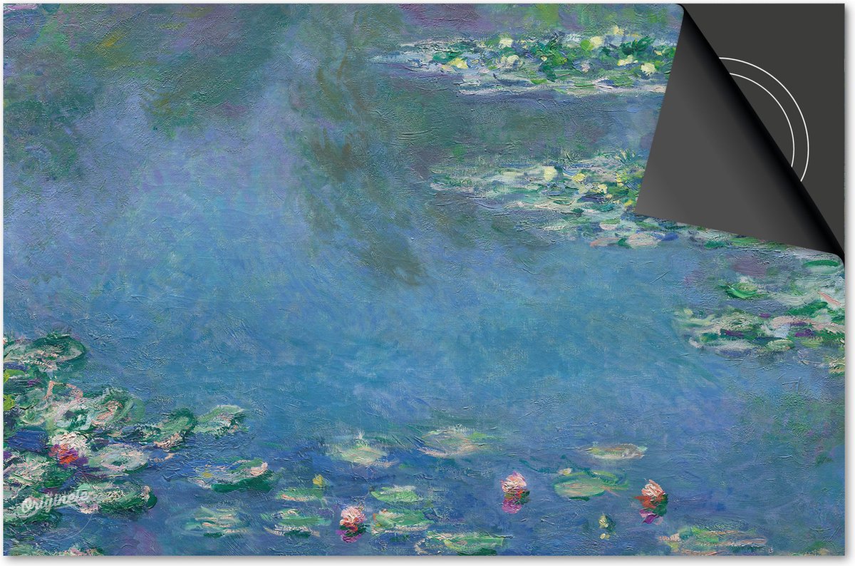 Inductie beschermer 83x51,5 - afdekplaat inductie mat - Dietrix Kookplaat beschermer - Base - Oude Meesters - Claude Monet Water Lilies waterlelies