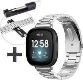 iMoshion Stalen bandje met Horlogeband inkorter Geschikt voor Fitbit Versa 3 / Sense - Zilver
