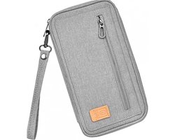 RFID Paspoort hoesje - Reisportemonnee - Pasjeshouder - Waterafstotende paspoorthouder - Grijs RFID Paspoort hoesje - Reisportemonnee - Pasjeshouder - Waterafstotende paspoorthouder - Grijs