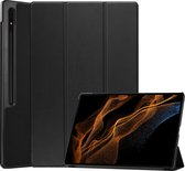 Fonu Smart Folio hoes Geschikt Voor Samsung Tab S8 Ultra / Tab S9 Ultra - Zwart