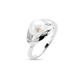 Twice As Nice Ring in zilver, zoetwaterparel Wit 60