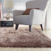 Chester 15 - hoogpolig vloerkleed in beige/bruin