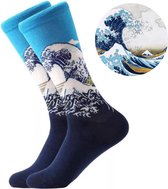 Winkrs - Kunst sokken - De grote golf van Kanagawa - Japans schilderij - Kunstsokken maat 38-42