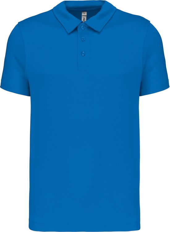 Herensportpolo 'Proact' met korte mouwen Aqua Blue - S