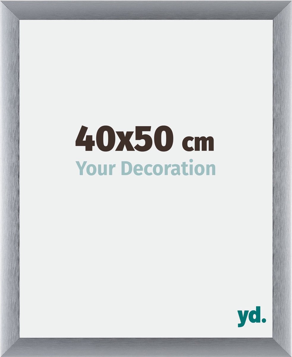 yd. Your Decoration - Fotolijst 40x50 cm - Aluminium - Zilver Geborsteld - Tucson