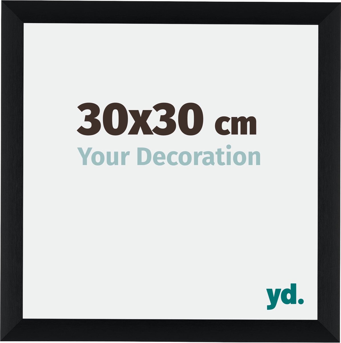 yd. Your Decoration - Fotolijst 30x30 cm - Aluminium - Zwart Geborsteld - Tucson