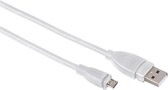 Hama Micro-USB 2.0-kabel Afgeschermd Wit 1,8 M