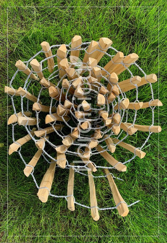 Floranica Rolhek van hazelnotenhout omheining met palen tuinlamel als gazonrand natuurproduct Latafstand voor omranding 4-6 cm hoogte 35 cm lengte 500 cm - Floranica