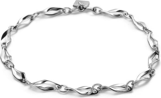 verkwistend Uitstroom Bewijs Twice As Nice Armband in zilver, open gedraaide ruiten 17 cm+2 cm | bol.com
