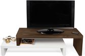 TemaHome- TV Meubel Tv-meubel Cliff - 125cm - Wit; Bruin