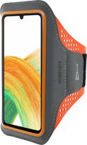 Hardloop Sportarmband geschikt voor Samsung Galaxy A33 5G - Oranje - Mobiparts