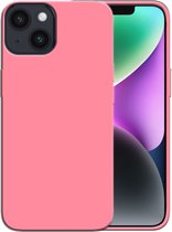 Smartphonica Siliconen hoesje voor iPhone 14 case met zachte binnenkant - Roze / Back Cover geschikt voor Apple iPhone 14