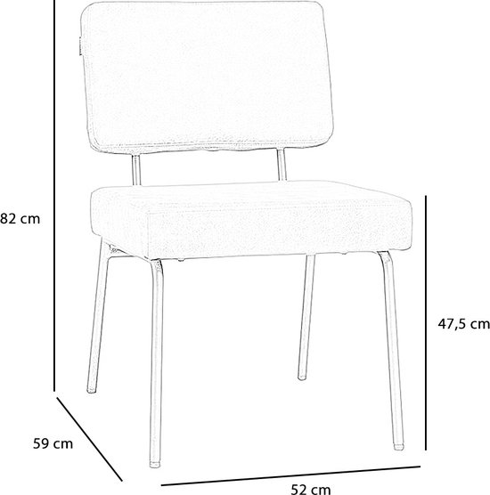 Chaise de salle à manger scandinave Bronx71® Espen tissu recyclé taupe