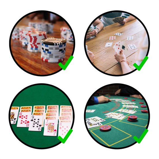 Thumbnail van een extra afbeelding van het spel XL Speelkaarten 5 Deck / Stok – Extra Grote Spelkaarten – Kaarten - Kaartspellen - Pesten – Klaverjassen – Toepen – Poker – Jokeren – Eenentwintigen – Eenendertigen – Kwartetten - Bridge – Hartenjagen – Patience – Ezelen – Liegen – Spel – Blackjack