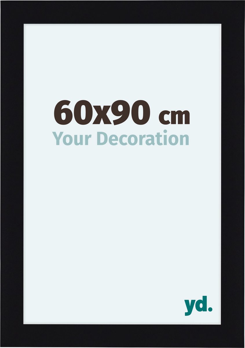 yd. Your Decoration - Fotolijst 60x90 cm - MDF - Zwart Hoogglans - Como