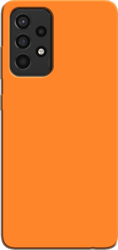 Coque En Siliconen Smartphonica Pour Samsung Galaxy A52/ A52 5G / A52s 5G Coque Avec Intérieur Doux - Oranje / Couverture Arrière
