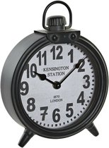 Horloge de table Kensington station - gris anthracite - Dia 18 cm - métal