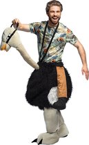 Boland - Kostuum Op een struisvogel (one size) - Volwassenen - Vogel - Fantasy - Struisvogel