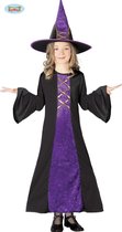 Halloween - Paarse heksen jurk halloween kostuum kinderen 140/152