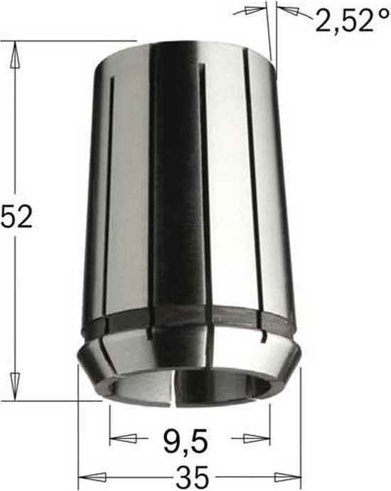 MAKITA 193179-5 spantang met moer 1/4 MAKITA 193179-5 spantang met moer 1/4
