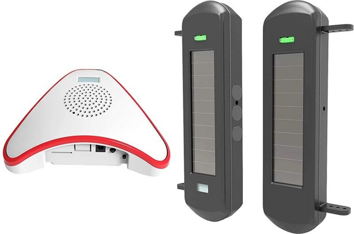 Beam Beveiliging Sensor | Voor oprit | Alarm Systeem | 100M | Draadloos | Beveiligingssysteem | Solar