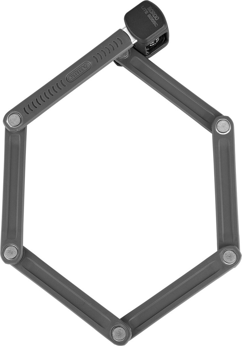 ABUS Bordo Lite 6055C SH vouwslot - met houder en combinatiecode - Extra licht combinatieslot van speciaal staal - ABUS beveiligingsniveau 7 - 85 cm - Zwart