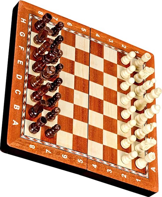 Schaakbord, magnetisch, schaakspel, magnetisch schaakspel, draagbaar schaakbord voor volwassenen en kinderen, feest, reizen (houtverbeterd model
