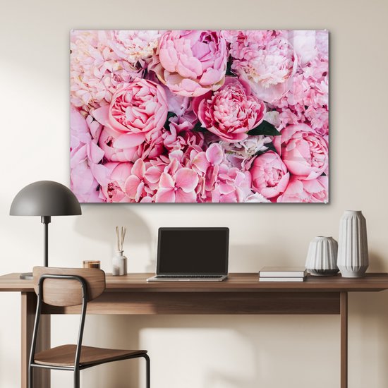 MuchoWow® Peinture sur Verre - Fleurs - Rose - Roses - 90x60 cm - Peintures sur Verre Peintures - Photo sur Glas