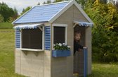 Houten speelhuis - Strandwinkel - Blauw - Huisje voor buiten / tuin - FSC hout - Voor kinderen - 120 x 120 cm - EU product