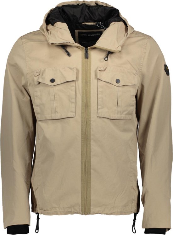 NO-EXCESS Manteau Veste Coupe Courte À Capuche 19630209 015 Sable Homme Taille - XL