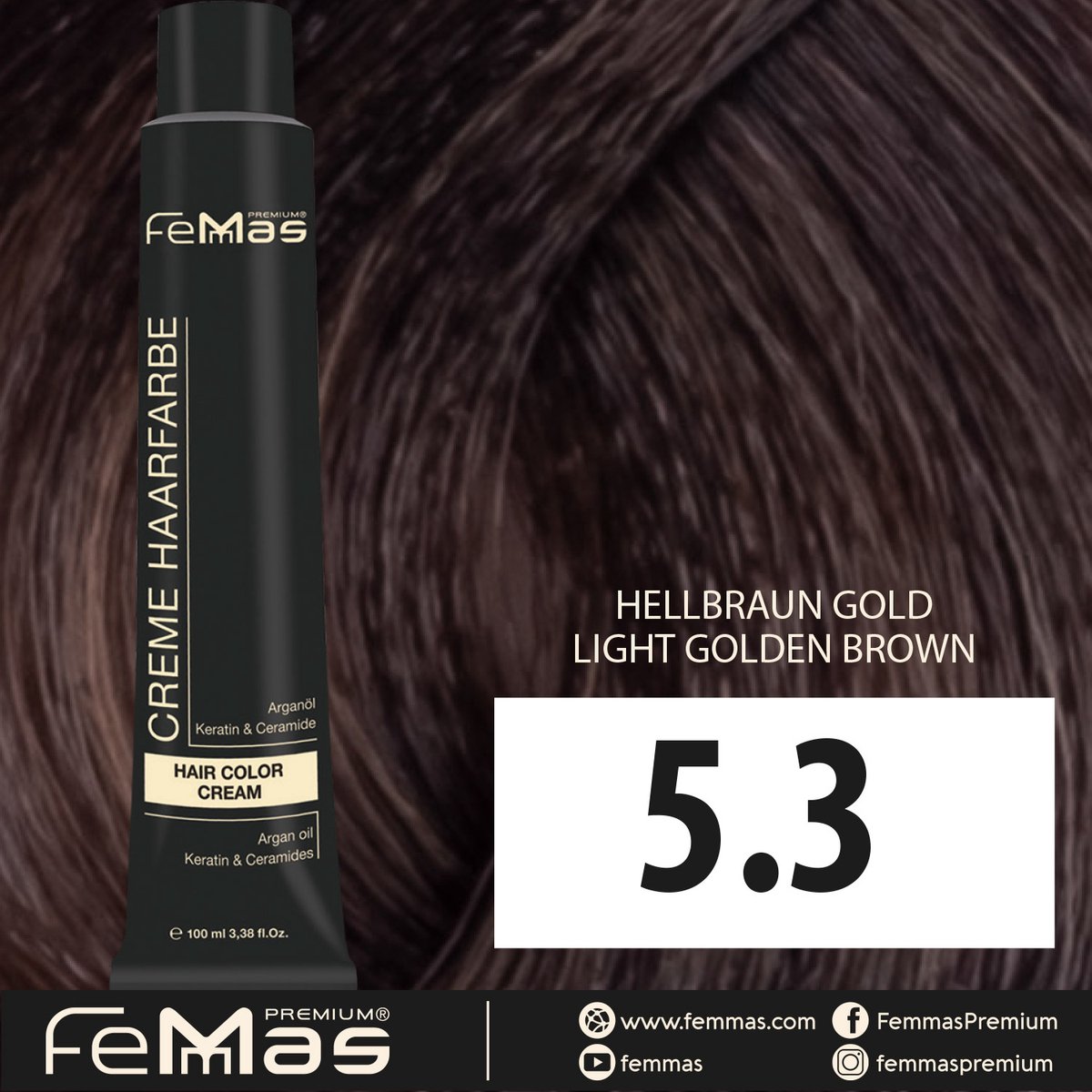 Femmas (5.3) - Haarverf - Licht Goudbruin - 100ml