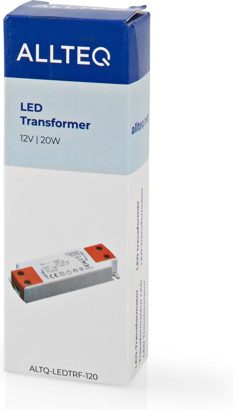 Transformateur - Eclairage LED - Tension constante - 1670 mA - 12 V - IP20 - Allteq