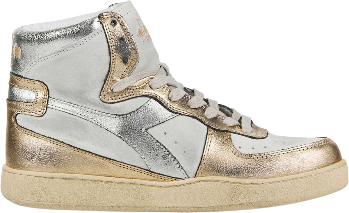 Diadora Sneakers Dames Hoge sneakers Damesschoenen Leer M basket metallic . bol