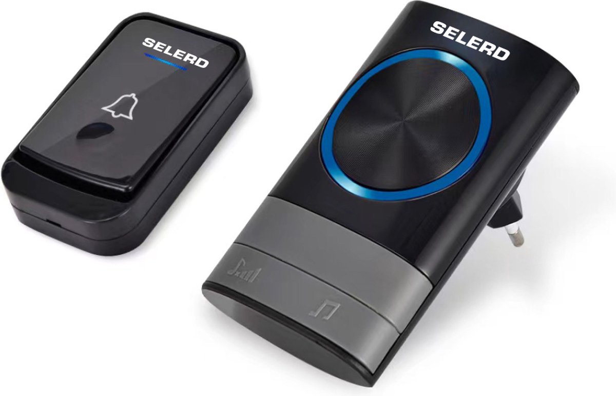 TECKNET Draadloze deurbel, batterij-aangedreven deurbel met RGB-licht