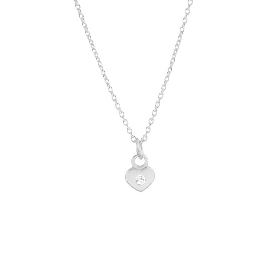 Jewelryz Ketting Mini Hart Met Preciosa Steentje 925 Zilver jewelryz-ketting-mini-hart-met-preciosa-steentje-925-zilver