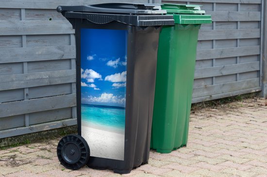 Container sticker Strand - Zee - Palmboom - Eiland - 44x98 cm - Kliko sticker