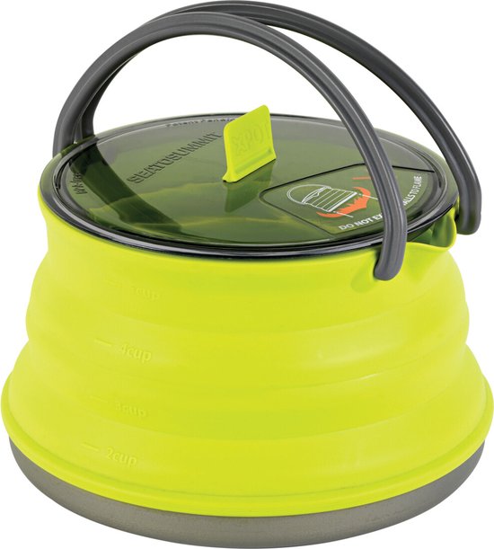 Sea to Summit X-Pot Kettle 1.3 - Campingketel inklapbaar - Ketel - Lime - Large