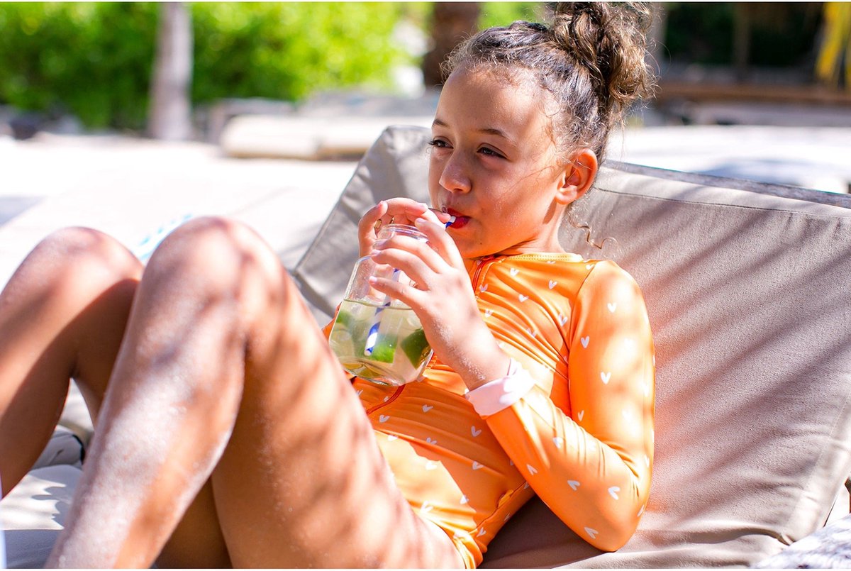 Swim Essentials UV Badpak Meisjes Met Lange Mouwen - Oranje - Oranje Kiss — afbeelding 7